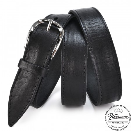 Кожаный ремень "Оникс" (чёрный)